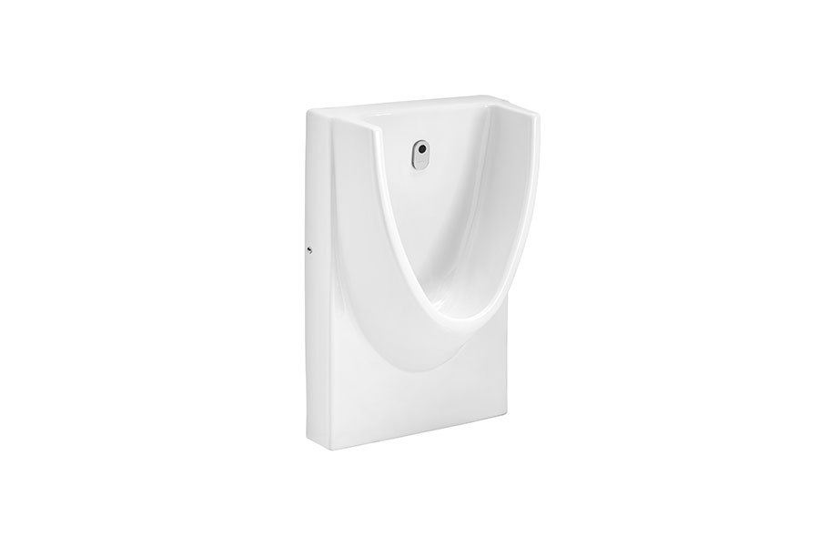 Modo back water inlet urinal with electronic spreader