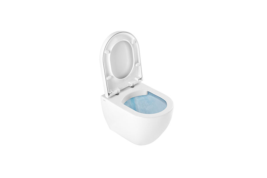 Sanibold pack Rimflush wall hung toilet with hidden fixings and seat