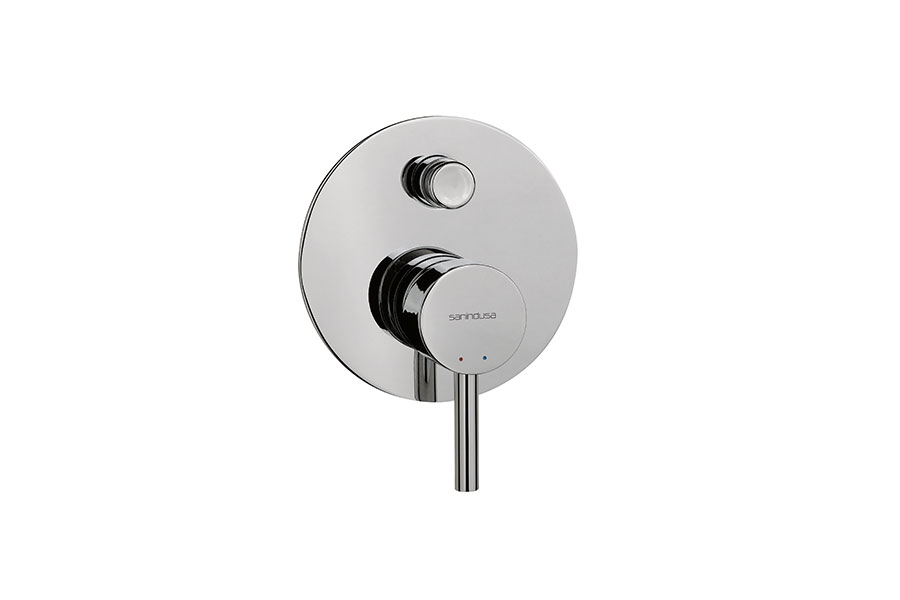 Tube round 4-way concealed shower valve