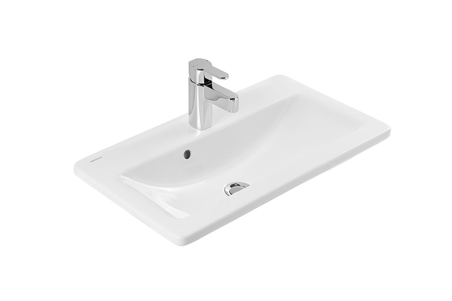 Look semi recessed basin