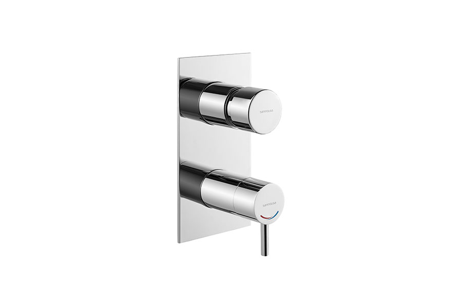 Mezclador temporizado para ducha Lock rectangular